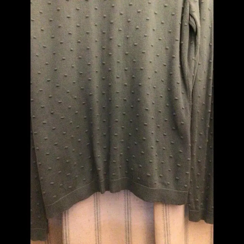 Coldwater Creek Green Swiss Dot Lightweight  Cardigan Size M - Picture 8 of 8